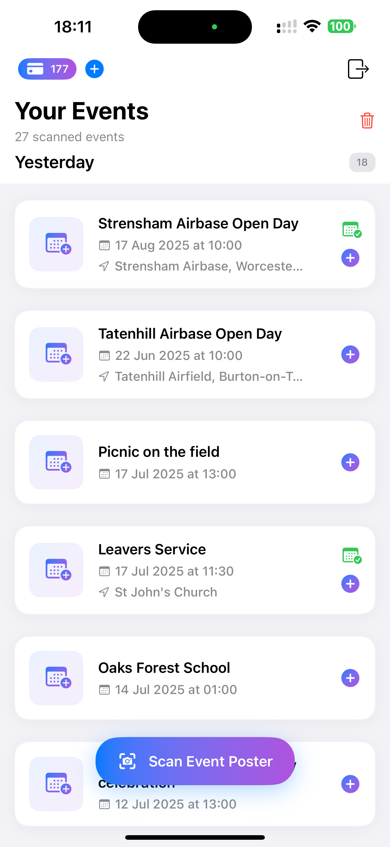SnapCal App Screenshot